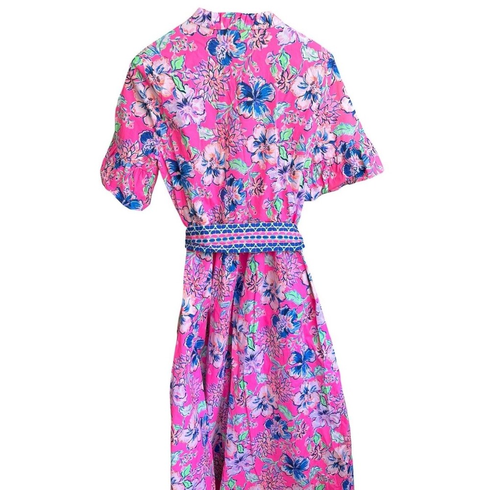 Lilly Pulitzer Marilisa Stretch Midi Dress Size 10 Last Bud Not Least #009730 - Picture 2 of 10